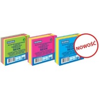 Kostki samoprzylepne neonowo-pastelowe DONAU, rowy - mix / 76 x 76 mm