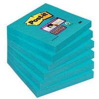 Kolorowe karteczki samoprzylepne Post-it Super Sticky, Karteczki elektryzujcy bkit, 76 x 76 mm