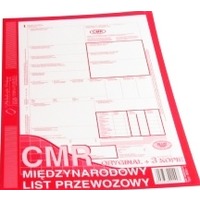 CMR Midzynarodowy list przewozowy, orygina + 3 kopie / 800-1 / A4