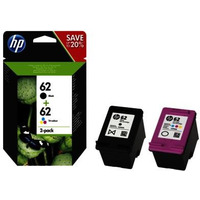 HP N9J71AE Zestaw HP 62 4-pack black + CMY
