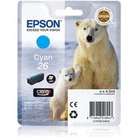 EPSON C13T26124012 Tusz Epson T2612 cyan Claria 4, 5 ml XP-600/700/800