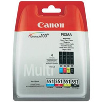 CANON 6509B008 Wkad atramentowy CLI551 C/M/Y/BK MultiPack BLISTER with security iP7250/MG5450