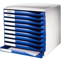 Pojemnik z szufladami Leitz, 10 szuflad, niebieski