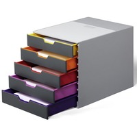 Pojemniki DURABLE VARICOLOR z kolorowymi szufladkami, 5 kolorowych szuflad