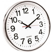 Zegar cienny Q-CONNECT, 35 x 4, 0 cm, srebrny