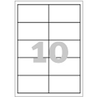 Uniwersalne etykiety na arkuszu A4 pakowane po 100 arkuszy, 97 x 55, 3679