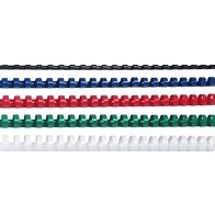 Grzbiety plastikowe do bindowania Argo, rozmiar, 6 mm, czerwony