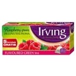 Herbaty zielone Irving, Raspberry Green, 20 kopertek