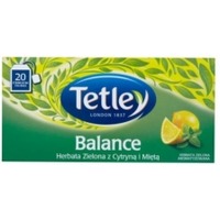 Herbata Tetley Balance, Zielona z Cytryn i Mit, 20 saszetek