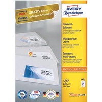 Uniwersalne etykiety na arkuszu A4 pakowane po 25 + 5 arkuszy EXTRA!, 38 x 21, 2 / 6121