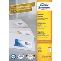 Uniwersalne etykiety na arkuszu A4 pakowane po 25 + 5 arkuszy EXTRA!, 105 x 48 / 6175