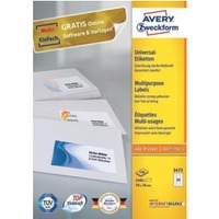 Uniwersalne etykiety na arkuszu A4 pakowane po 25 + 5 arkuszy EXTRA!, 97 x 42, 3 / 4781