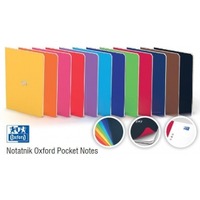 Notatnik Oxford Pocket Notes, A6, 24 kartki / linia / czerwony, granatowy, brzowy, czarny